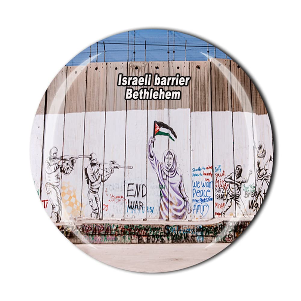 Timefly Palestine Israeli Barrier Bethlehem Fridge Magnet Crystal Tourist Souvenir Gift Collection Refrigerator Magnetic Sticker