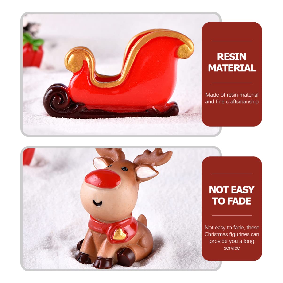 PRETYZOOM 3 Juegos Mini estatuilla de muñeco de Nieve navideños Christmas Xmas estatuilla de Navidad Encantador muñeco de Nieve en Miniatura Mini Manualidades navideñas Resina