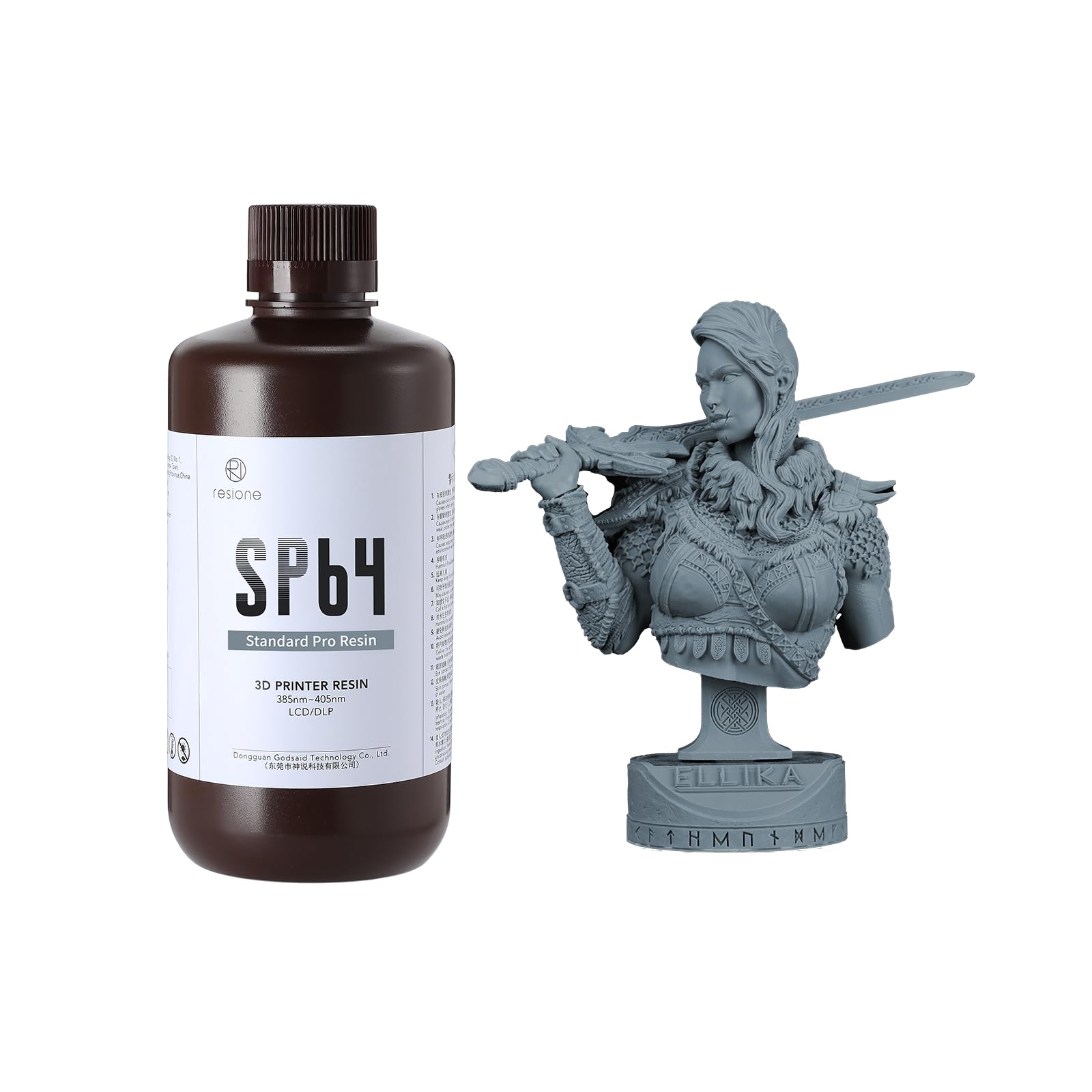 RESIONE 3D Printer Resin, SP64 Standard Pro 3D Printing Liquid with Fast Post-Processing (Blue Grey)