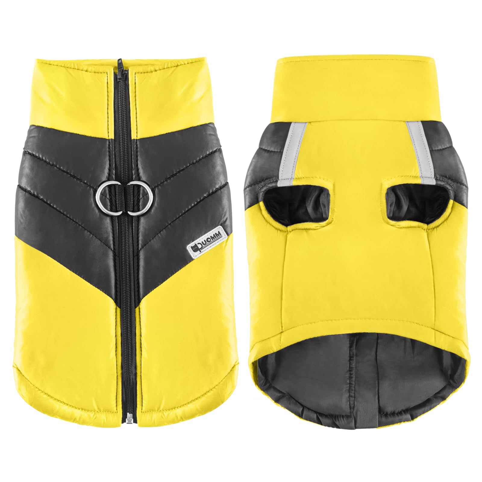 Idepet Dog Winter Coat Waterproof Dog Jackets Warm PetClothes for Small Medium large Pet Dog Cat Puppy S M L XL XXL 3XL 4XL 5XL (Yellow