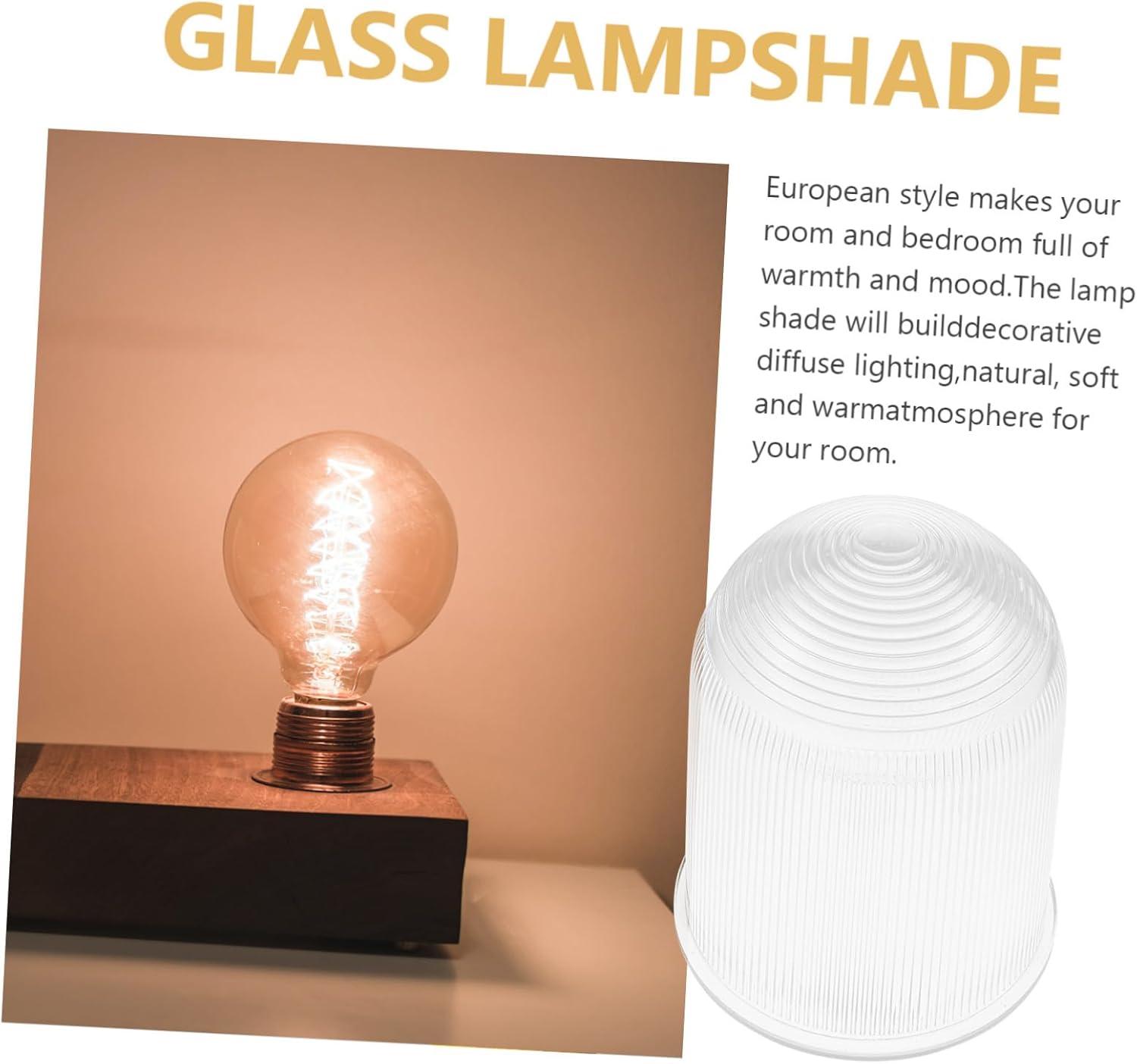 Artibetter 1pc Glass Globe Light Cover Lamp Shade for Ceiling Pendant Chandelier Lampshade