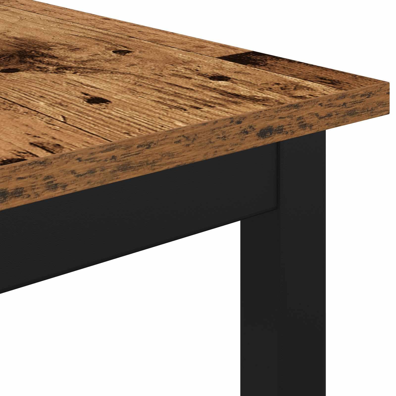 Panchina da Pranzo in Legno Ingegnerizzato e Metallo 80x35x45 cm | Seduta aggiuntiva salvaspazio per sala da pranzo e soggiorno, ideale da accostare al tavolo per accogliere gli ospiti.