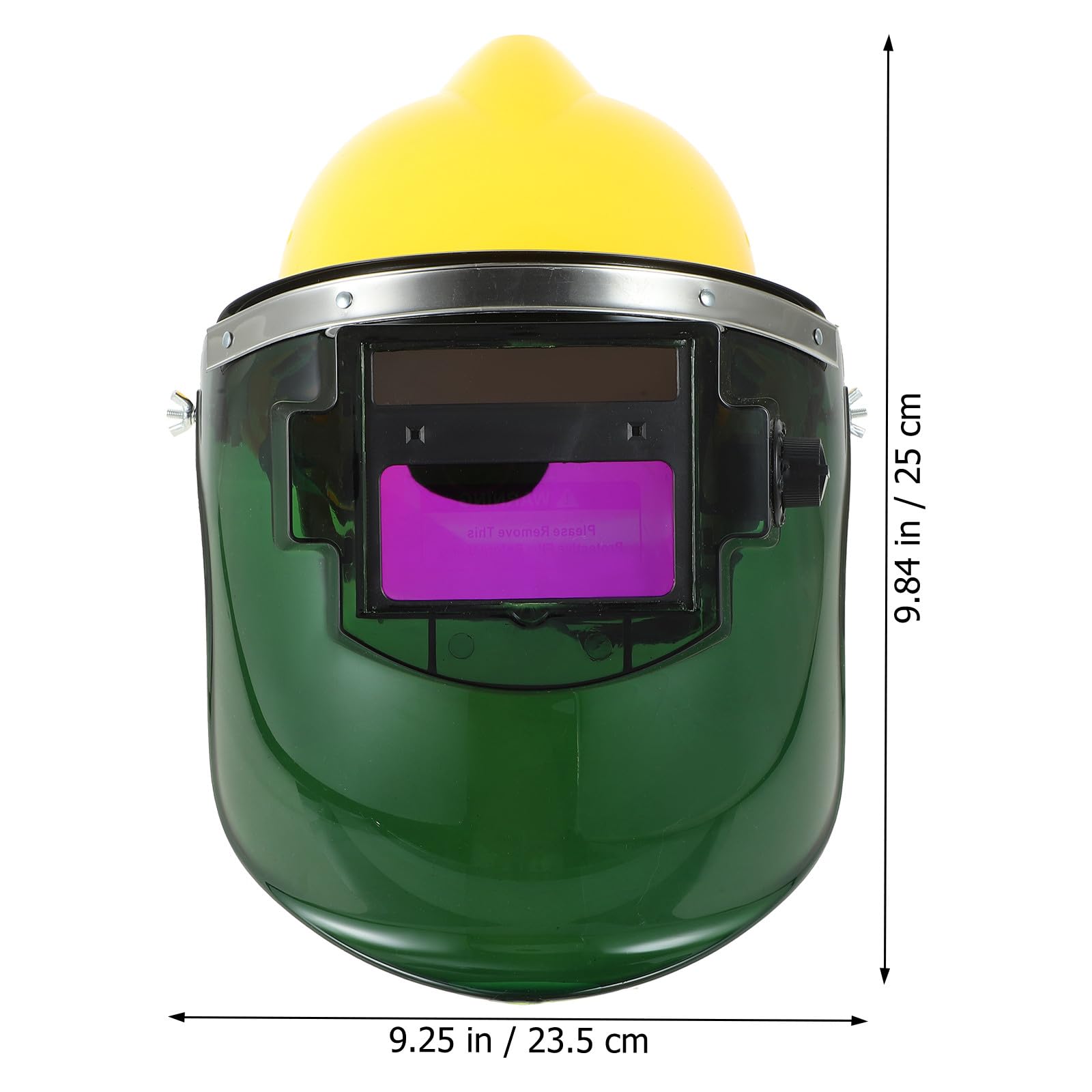 KOMBIUDA Saldatura Autoscurante Solare con Schermo Protettivo Pieno Facciale e Casco di Sicurezza Giallo Automatica Ampio Campo Visivo Rilevatore Alta Efficienza