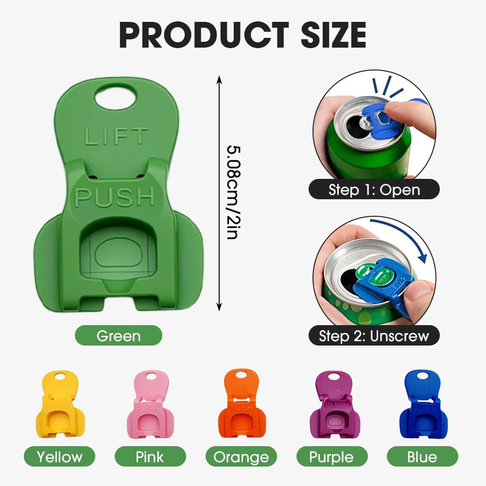 Getränkedosenöffner Manuell – Einfacher Ringöffner Für Bier & Soda, Sicher Und Bunt, 12 Stück