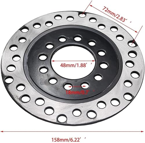 Miniatura 3 de PRO BAT Sistema de freno de disco hidráulico trasero, rotor de pinza de freno de mano izquierda, conjunto de palanca de freno para 50 cc, 70 cc, 90