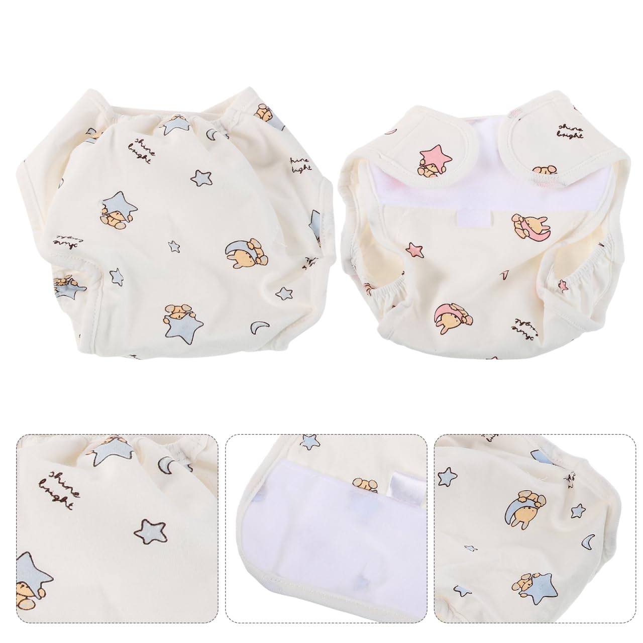 Iplusmile PañAles Lavables Para BebéS ReciéN Nacidos 2 Piezas PañAles Reutilizables De Tela Suaves Absorbentes Y FáCiles De Secar Accesorios De Ropa Para NiñOs PequeñOs