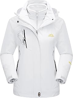 Women's 3-in-1 Winter Coats Snow Ski Jacket Waterproof Windproof Fleece Lined Winter Jacket Parka