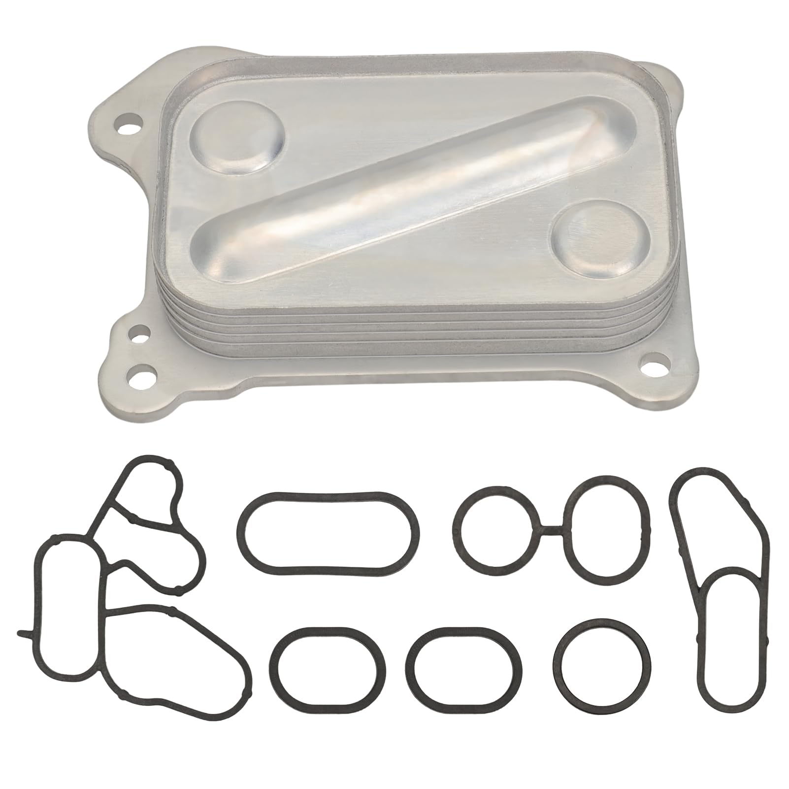 Intercambiador de Calor del Enfriador de Aceite del Motor 1.3 (650034-73500434). Compatible con Point II (2003-2012), Ypsilon II (2003-2011), Panda II (2003-2013 y otros).