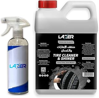 LAZER - Tire Cleaner and Shiner 5 Liter Gallon with (500ML) Free Spray Bottle
