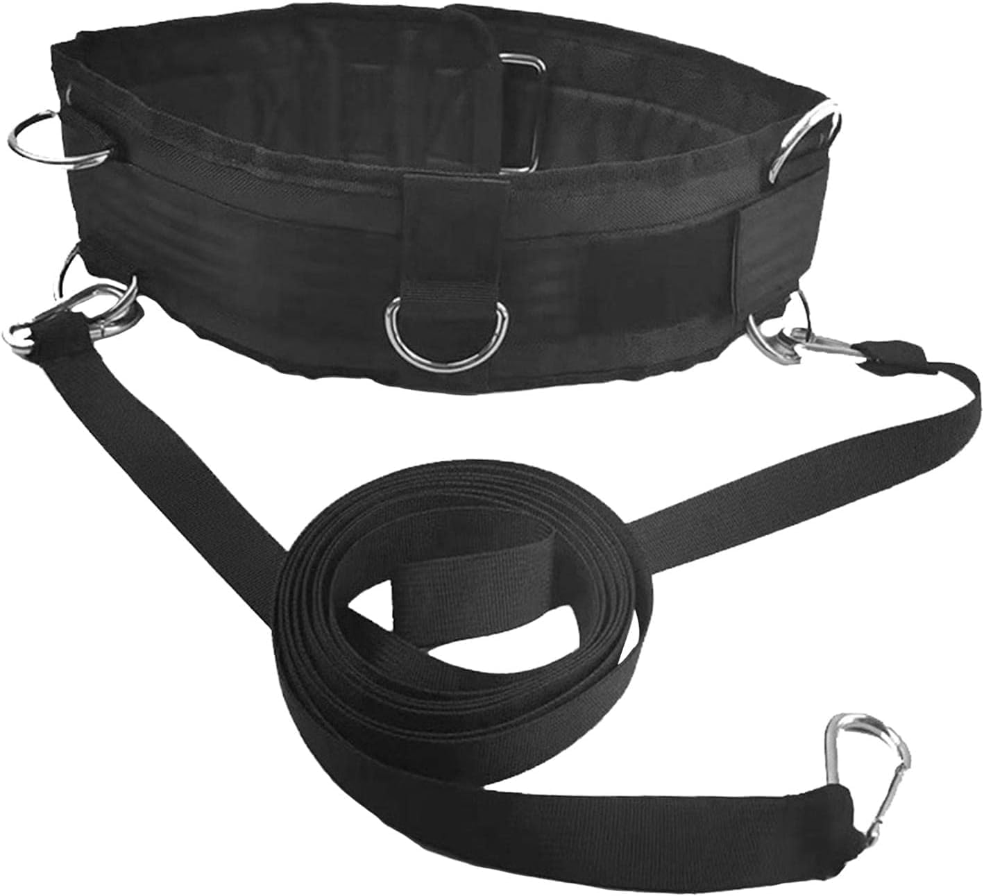 YSOLDA Exercise Belt/Running Workout Resistance Belt/Gym Belt for Pulling Sled/Gym Pulley Belt with Rings/Sports Equipment