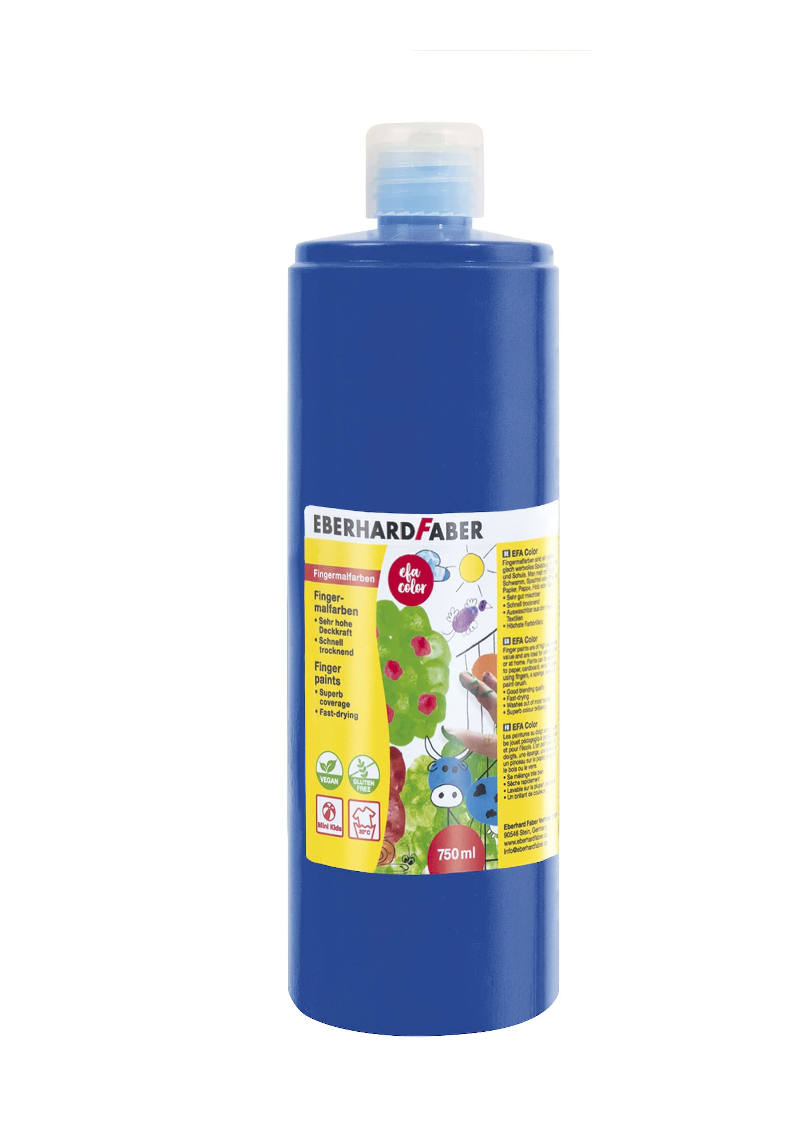 Eberhard Faber 578943 – Finger Paint in Bottle 750 ml – Cobalt Blue