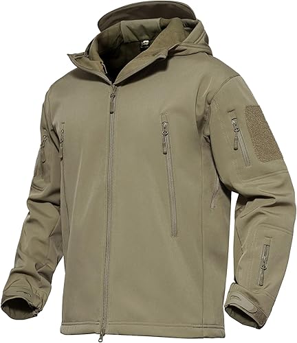 MAGCOMSEN - Chaqueta táctica con capucha para hombre, impermeable, suave, abrigo de invierno