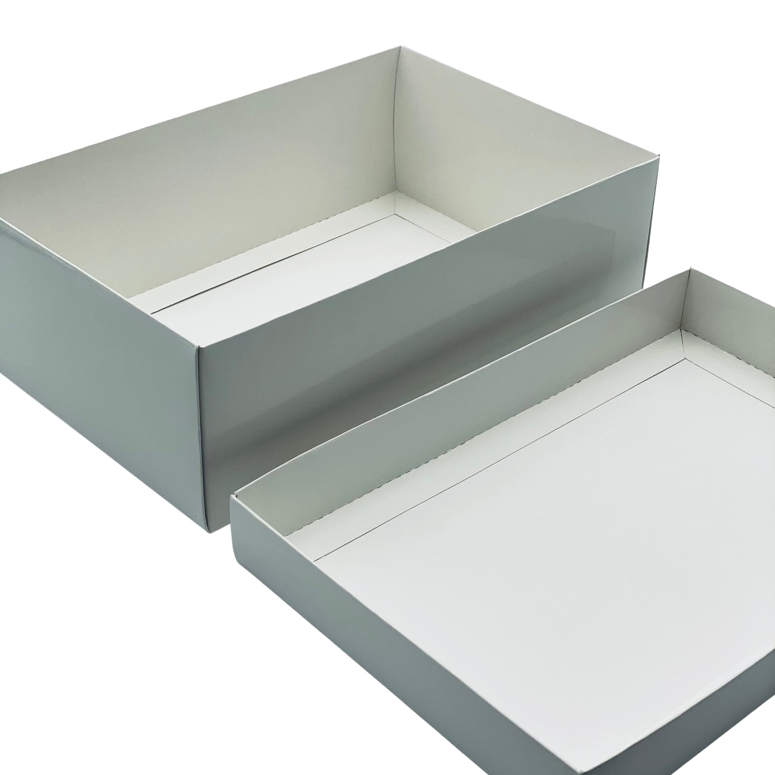 Tekhoho Scatola Regalo Bianco Grande 33.5x27x12.5cm, Scatola Regalo Premium con Coperchio Magnetico e Nastro per Confezioni Regalo di Matrimonio e Compleanno, Fodera Plaid