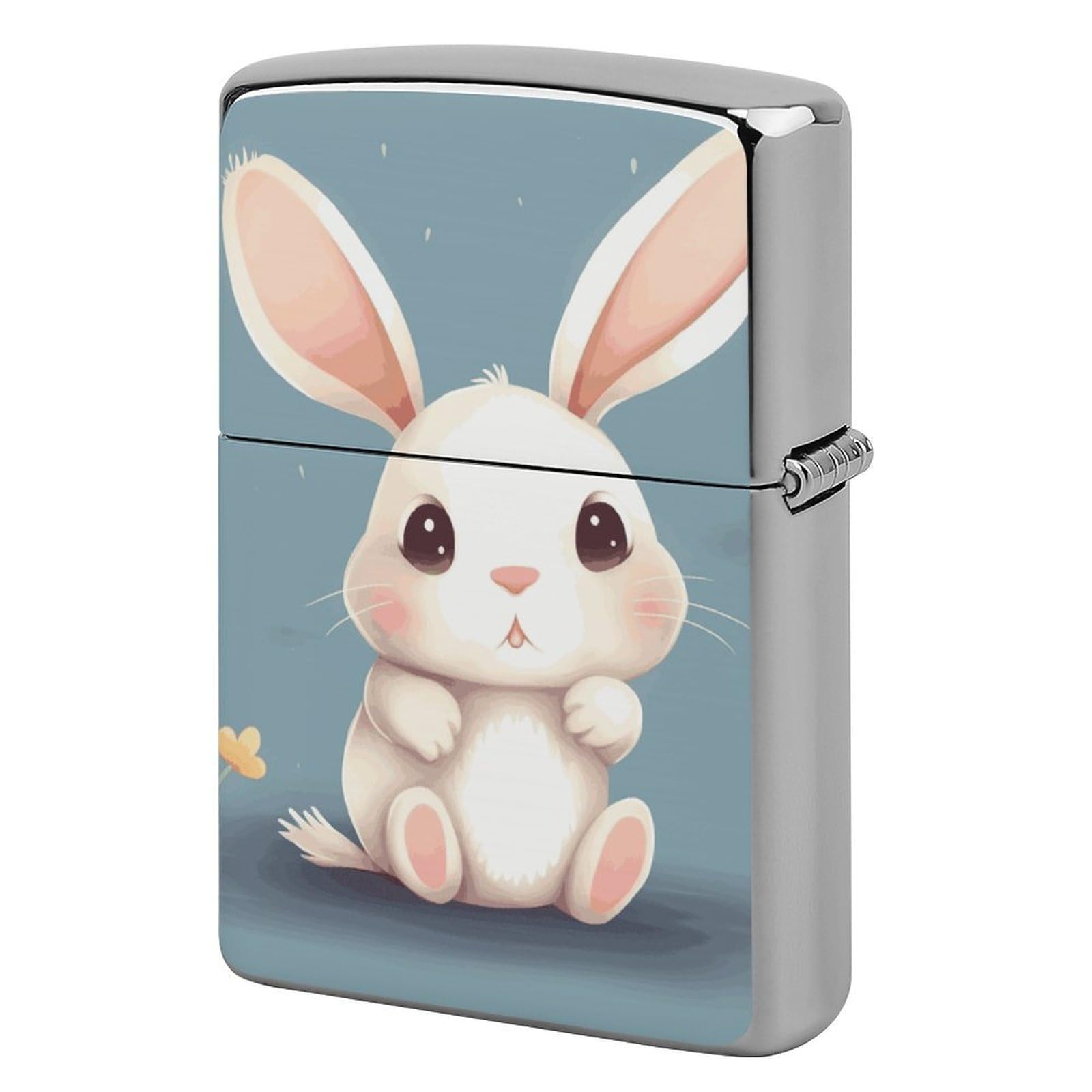 Cartoon Cute Bunny Lighter Cover for Men, Personalized Lighter Case for Birthday Gift, Flip-Top Lighters Protective Cover, Portable Lighters Shell for Outdoor, Travel