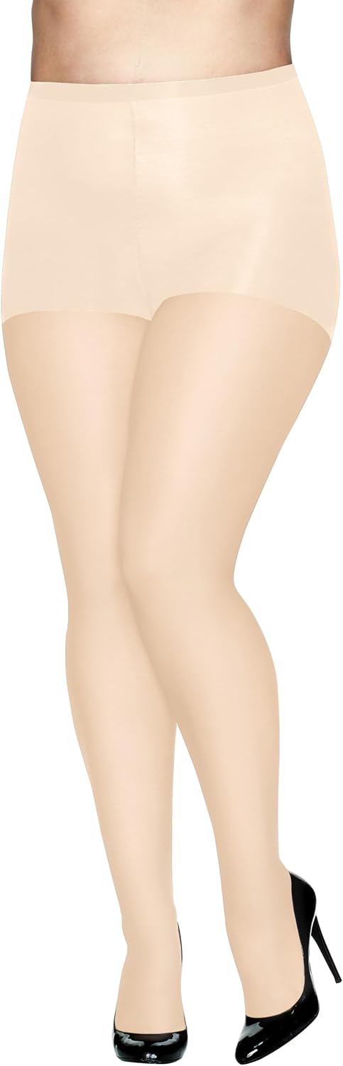 Hanes Absolutely Ultra Sheer Women's Control Top, Reinforced Toe, Plus Size Tights