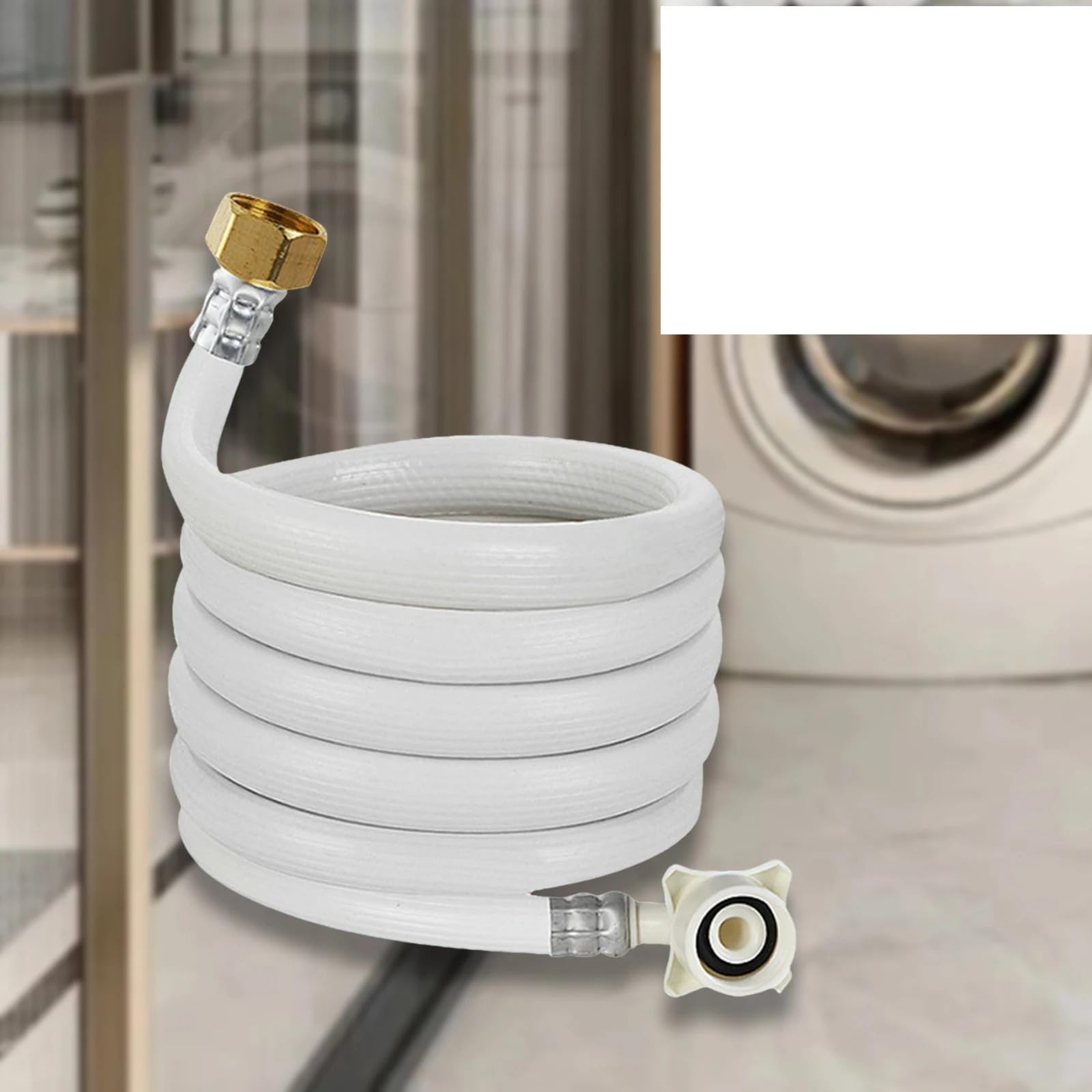Conector De Sedal For Grifo, Conexión De Manguera De Entrada For Lavadora, Línea De Suministro, Conector De Manguera De Entrada De Agua For Lavavajillas Y Baño(1.0m)