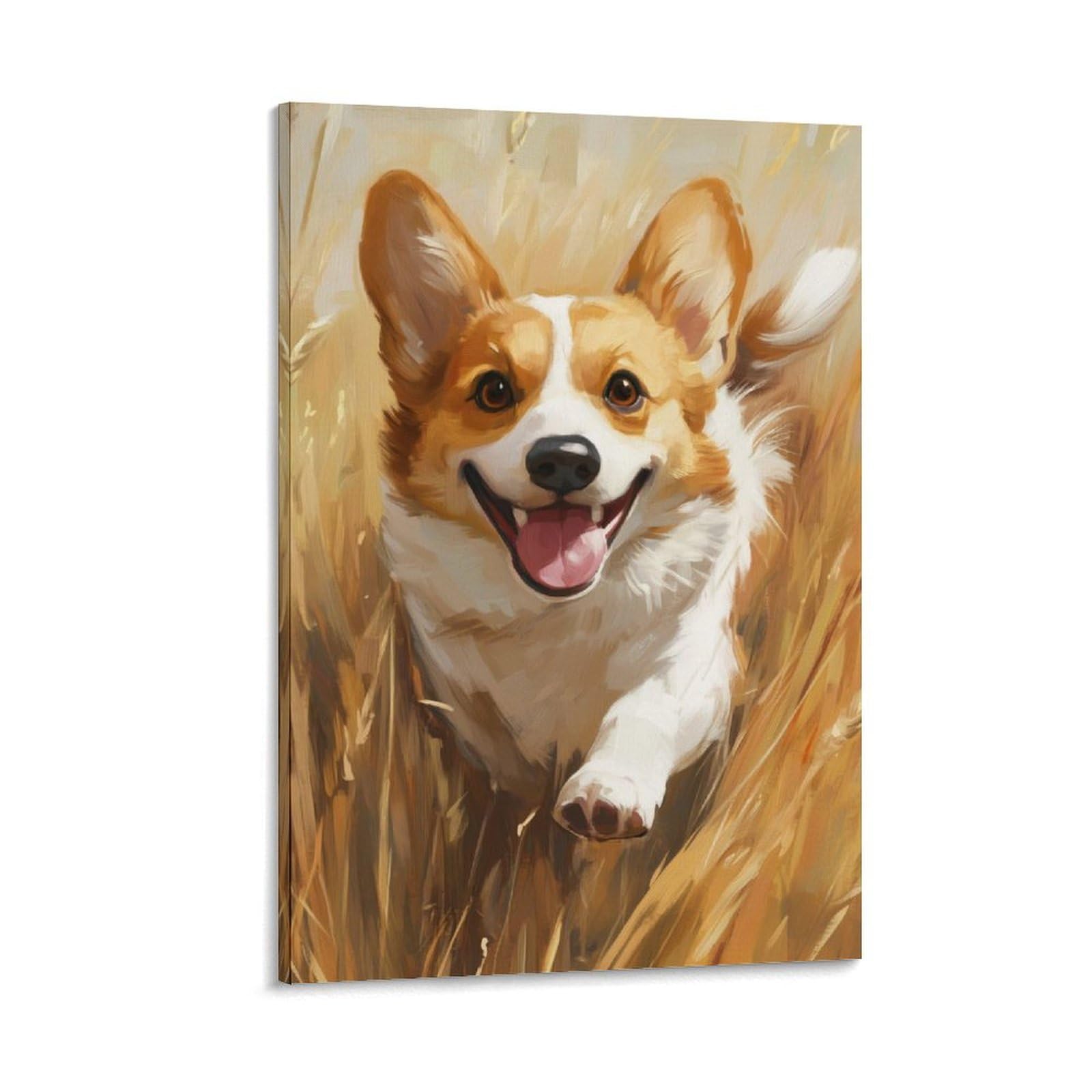 Impression sur toile Corgi idée cadeau décoration maison - 6