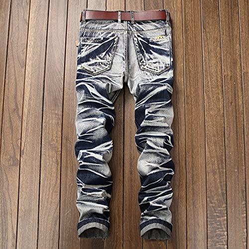 Men's Stretch Skinny Jeans Slim Fit Urban Biker Denim Pants Distressed Washed Motorcycle3
