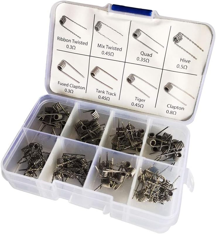 Prebuilt 8 in 1 Kit Wire Coils with 96pcs Premade Coils For Home Use