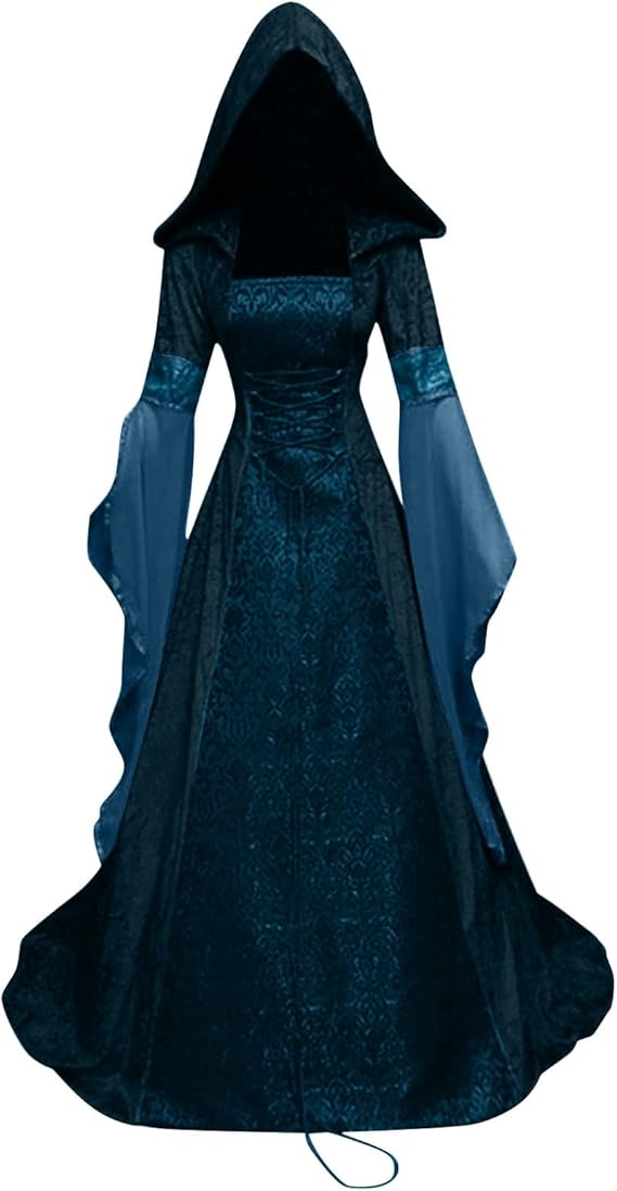 OIOLOYJM Renaissance Costume Women Medieval Sexy Plus Size Witch Vampire Gothic Halloween Costumes Woman 2025 Clothes Dresses
