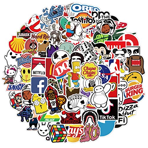 Autocollants de marque[101 pcs], autocollant de mode de rue, autocollants de graffiti en vinyle imperméable Pour valise, bouteille d'eau, skateboard, voiture, vélo, guitare, casque et graffiti Cover