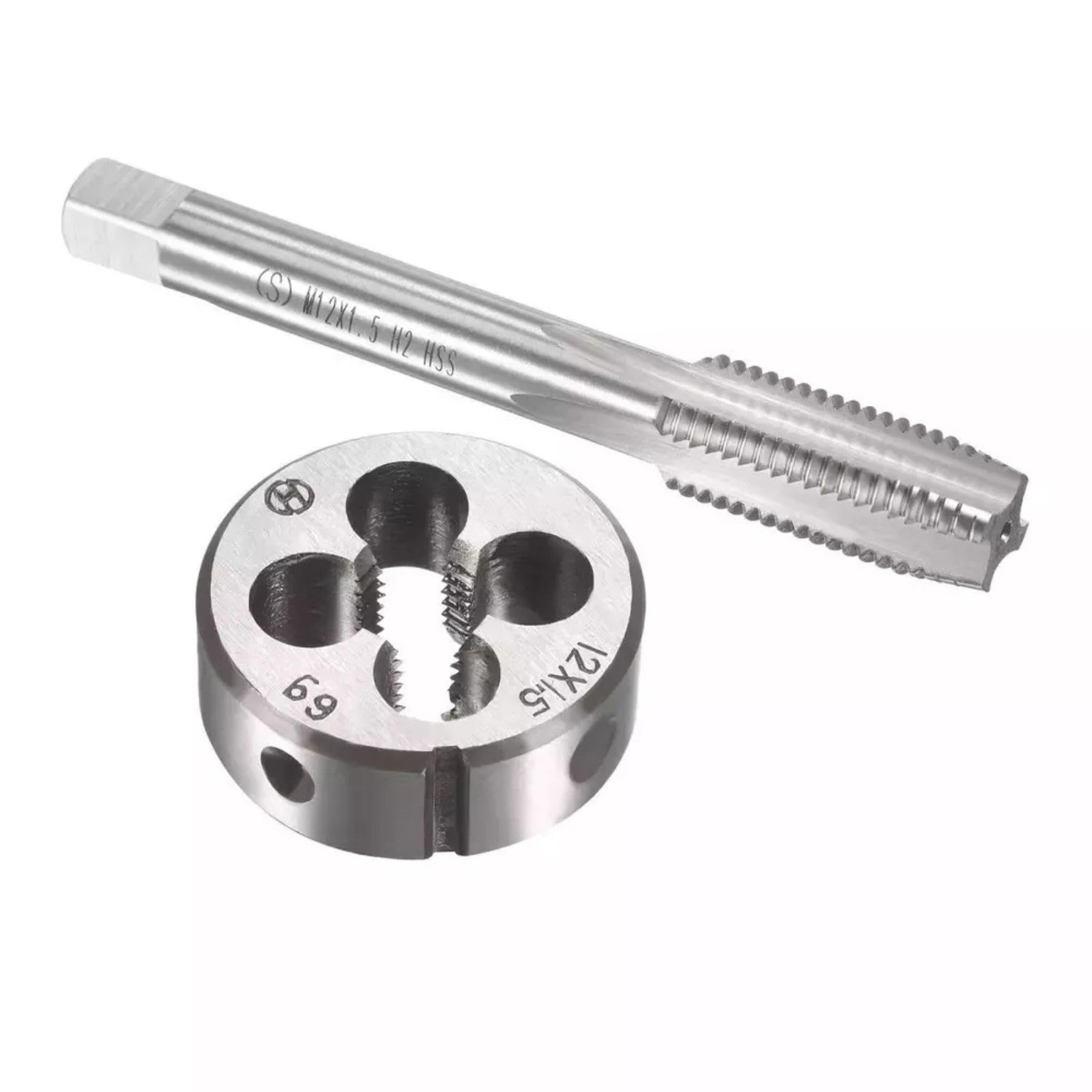 Okodoko M12 X 1.5Mm Metric Tap And Die Set Hss Machine Thread Tap With Round Die