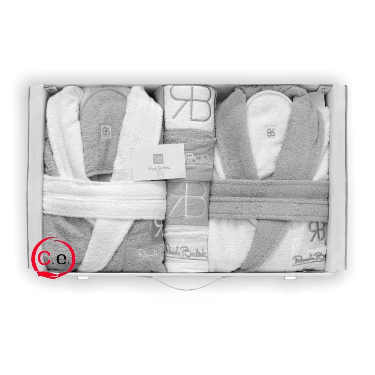 Completo bagno asciugamani accappatoi set uomo donna Renato Balestra 3294