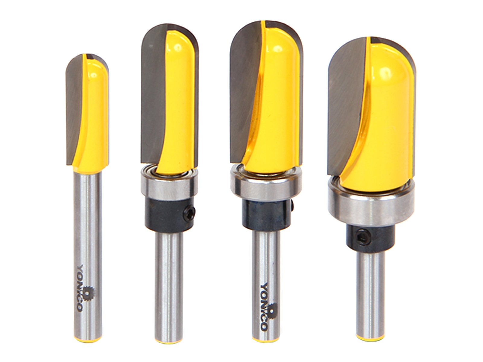 Yonico Grain 14460Q 4 Bit Core Box Router Bit Set 1/4" Shank