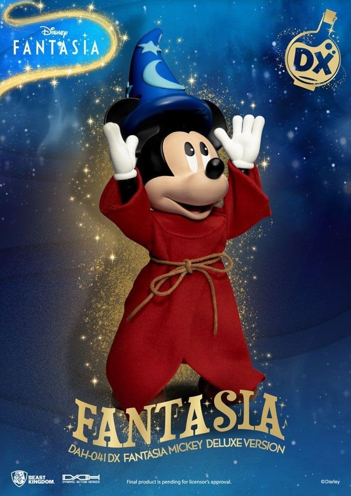 Beast Kingdom Disney's Fantasia: Mickey DAH-041DX Deluxe Dynamic 8ction Heroes Action Figure, Multicolor