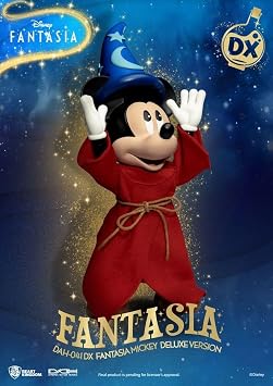 Beast Kingdom Disneys Fantasia Mickey DAH-041DX Deluxe Dynamic 8ction Heroes Action Figure، متعدد الألوان