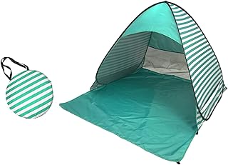 MERIGLARE Barraca de praia, barraca pop-up com bolsa de transporte, fácil configuração, proteção solar, barraca de acampamento à prova de vento, abrigo solar