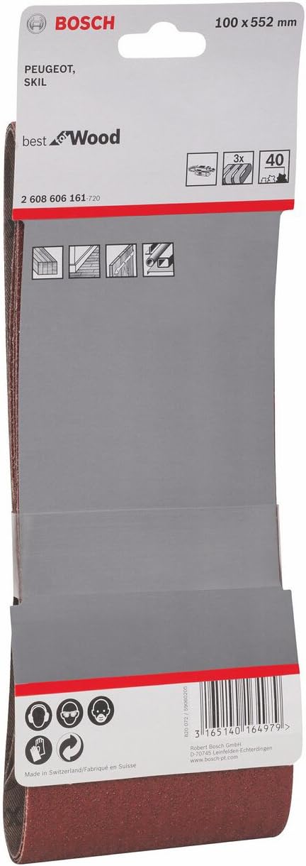 Bosch 3X PRO Paint on Wood and Hardwood X440 Sanding Belt for Sanders (for Paint on Wood Hardwood, 100 x 552 mm, Grit 40 - Image 4