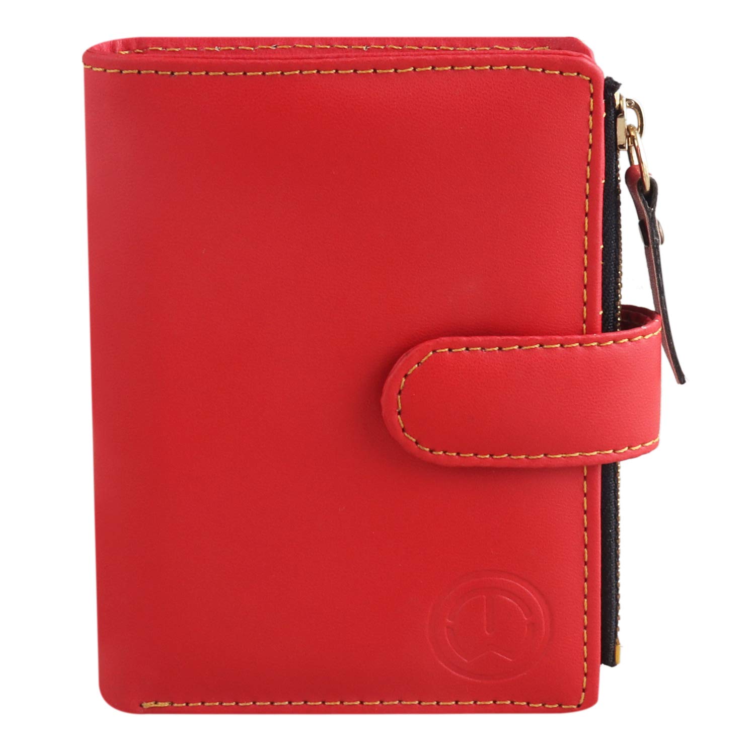 tnw Small Women's Wallet -PU Leather Multi Wallets | Credit Card Holder | Coin Purse Zipper -Small Secure Card Case/Gift Wallet for Women and Girls (Red)-picture-54