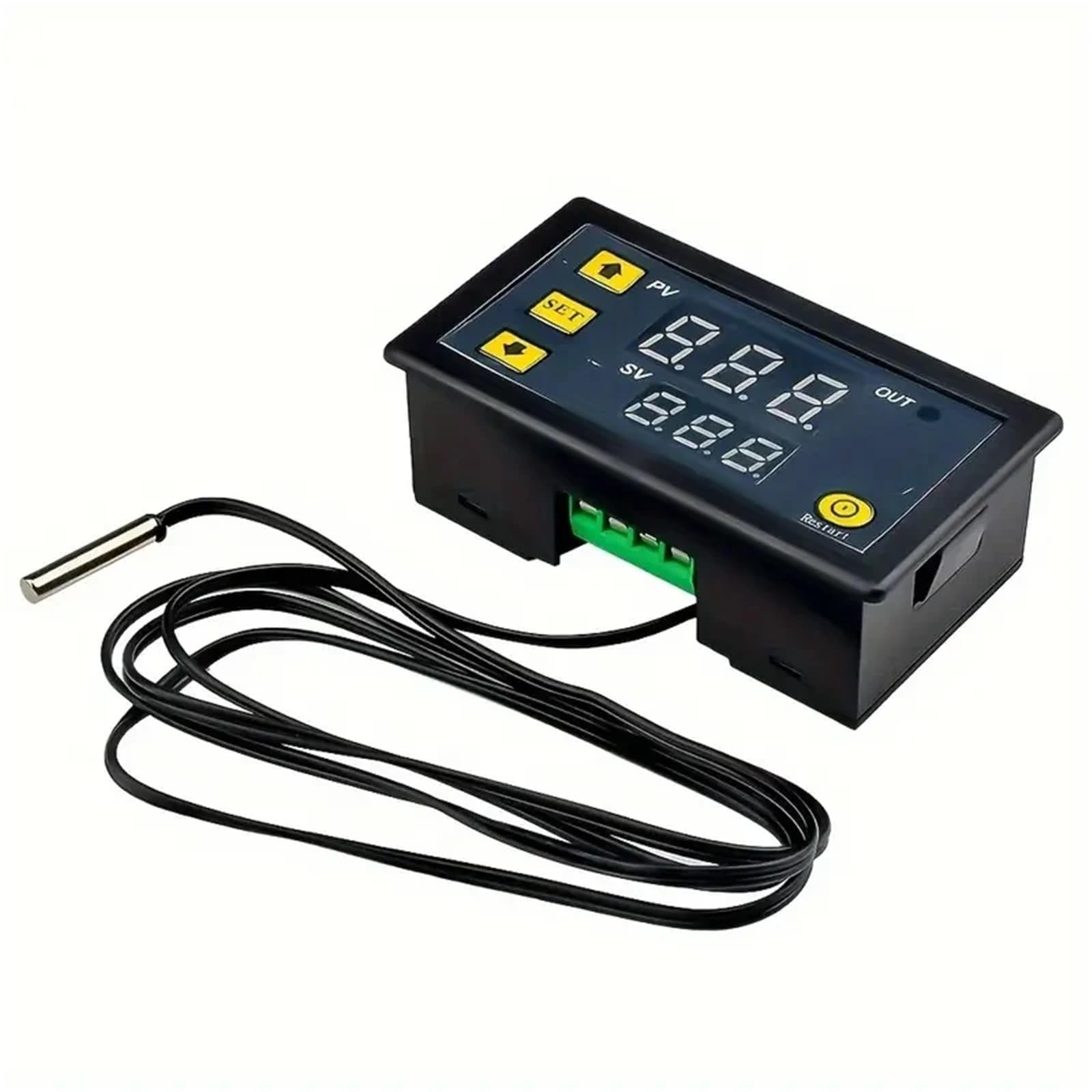 W3230 DC 12V 24V AC110-220V Sonda Linea Digitale Controllo Temperatura LED Termostato Regolatore Controllo Riscaldamento/Raffreddamento Termoregolatore