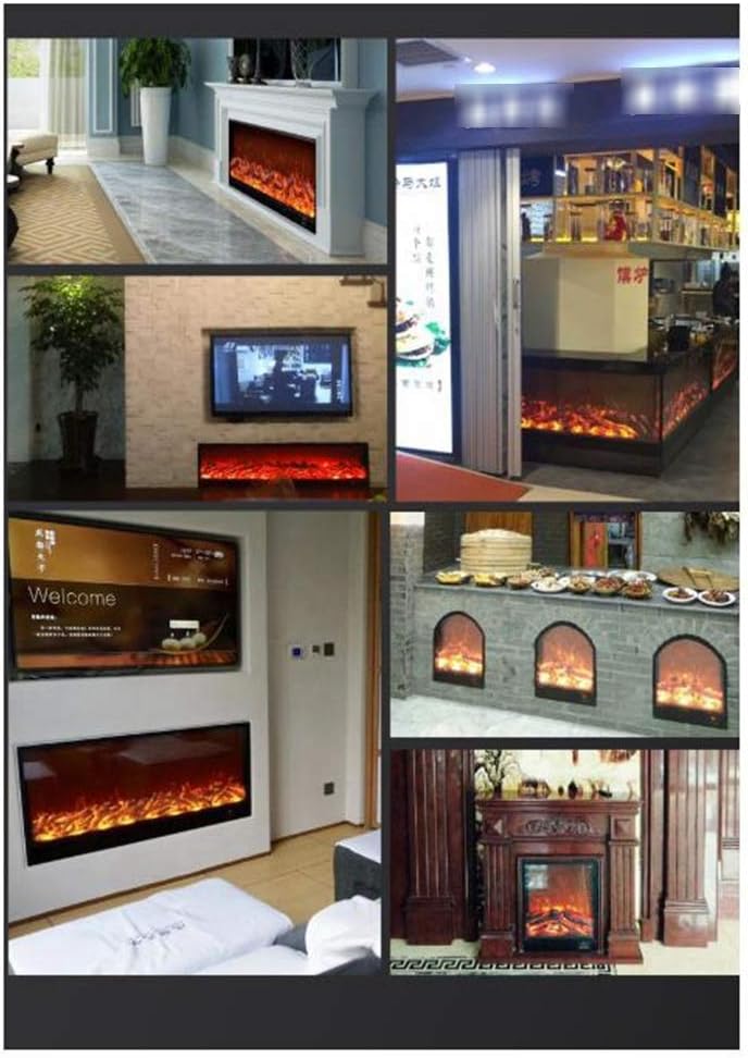Fireplace Electrical Fire Flame Heater Stove Living Room Burner Wall Mounted Electric Fire with Flames and Can Be Inserted 1000x600x180mm Vision