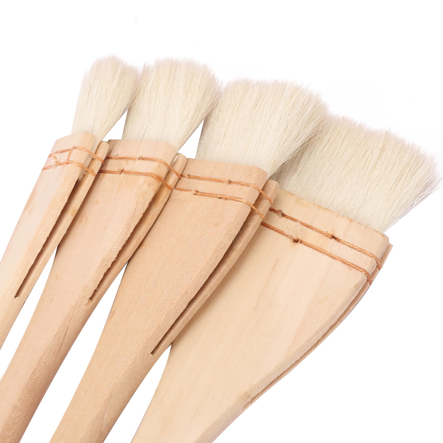 Artist's Choice - Juego de pinceles de merluza – Paquete de 12 pinceles planos de merluza (2.5 cm/3.8 cm/5.1 cm/6.3 cm), fabricado con cerdas de pelo de cabra premium, ideal para acuarela