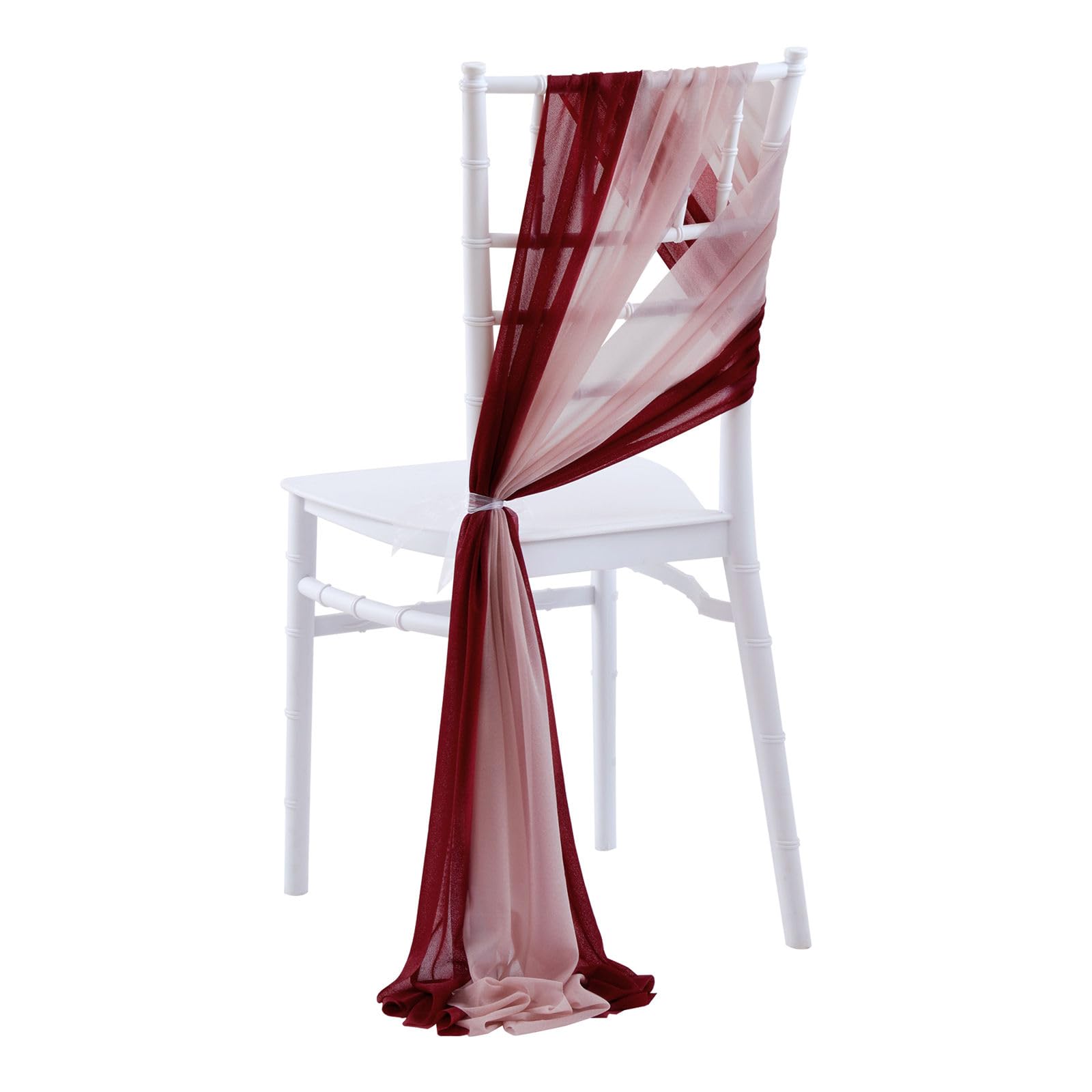 FANSU Lot De 2 Tulle Chaise Mariage Mousseline 20x250cm Champagne - Décoration Allée Cérémonie