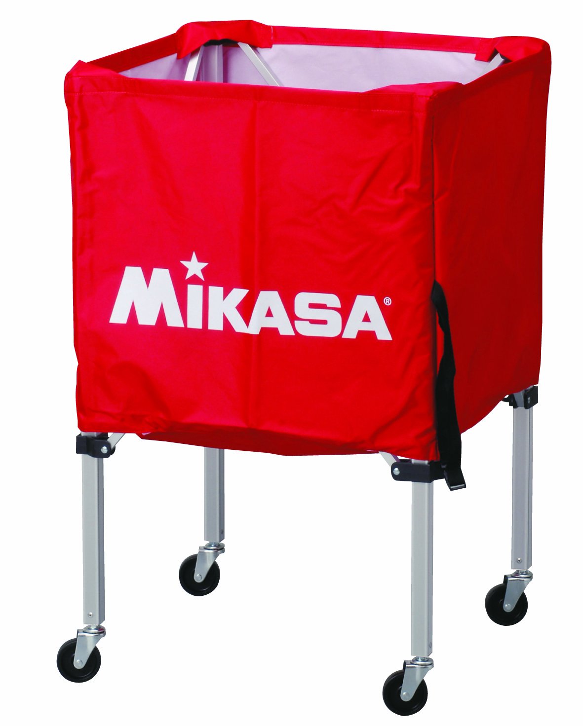 MIKASA bc-sp-ss ボールカゴ 収納バックセット Amazon | ミカサ ボールカゴ レッド フレーム/幕体/キャリーケース3点