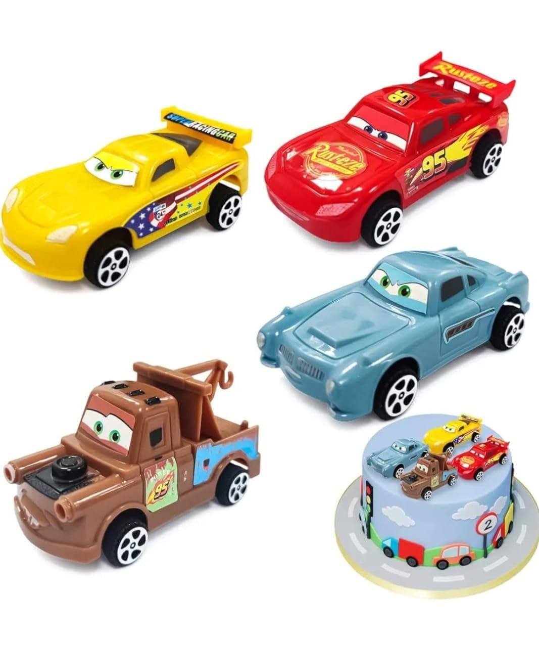 Homebakers Mart 4 Pcs Fancy car topper for cake decoration|| Cake decoration toys| Car Theme Cake | Tools Bakeware-image-9