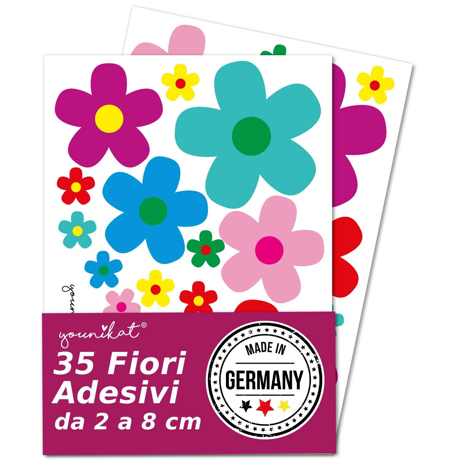 Adesivi Auto Con Fiori - Set Di 16 Decorazioni Per Paraurti, Portiere, Per SUV, Camper, Geländewagen
