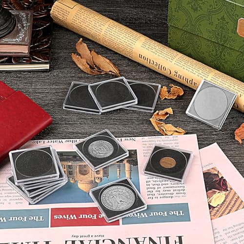 Hipiwe 100 Cápsulas Transparentes para Monedas ajustables miniatura 5