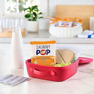 SkinnyPop Popcorn, Original and White Cheddar Variety Pack, Whole Grain, Dairy-Free Snack, 0.5oz (40ct)