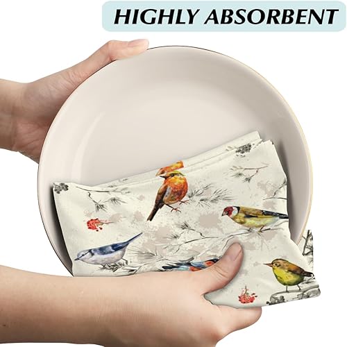 Miniatura 5 de Toallas de cocina retro de 18 x 28 pulgadas, suaves y absorbentes, juego de 2 toallas de mano reutilizables para cocina, baño, hotel, paños de