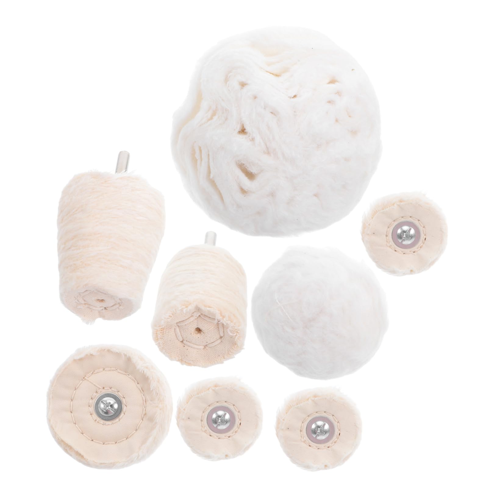 Cabilock Versatile 8-Piece Polishing Wheel Set 6mm Shank Metal Grinding Buffing Wheel Car Surface Polish