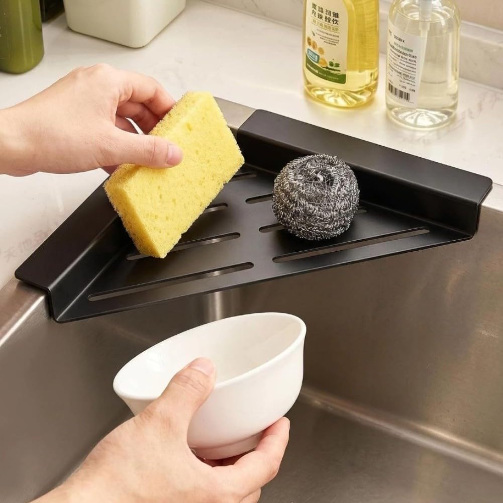 Escurridor Platos Triangular Ahorro Espacio Cocina Pequeña(Black)