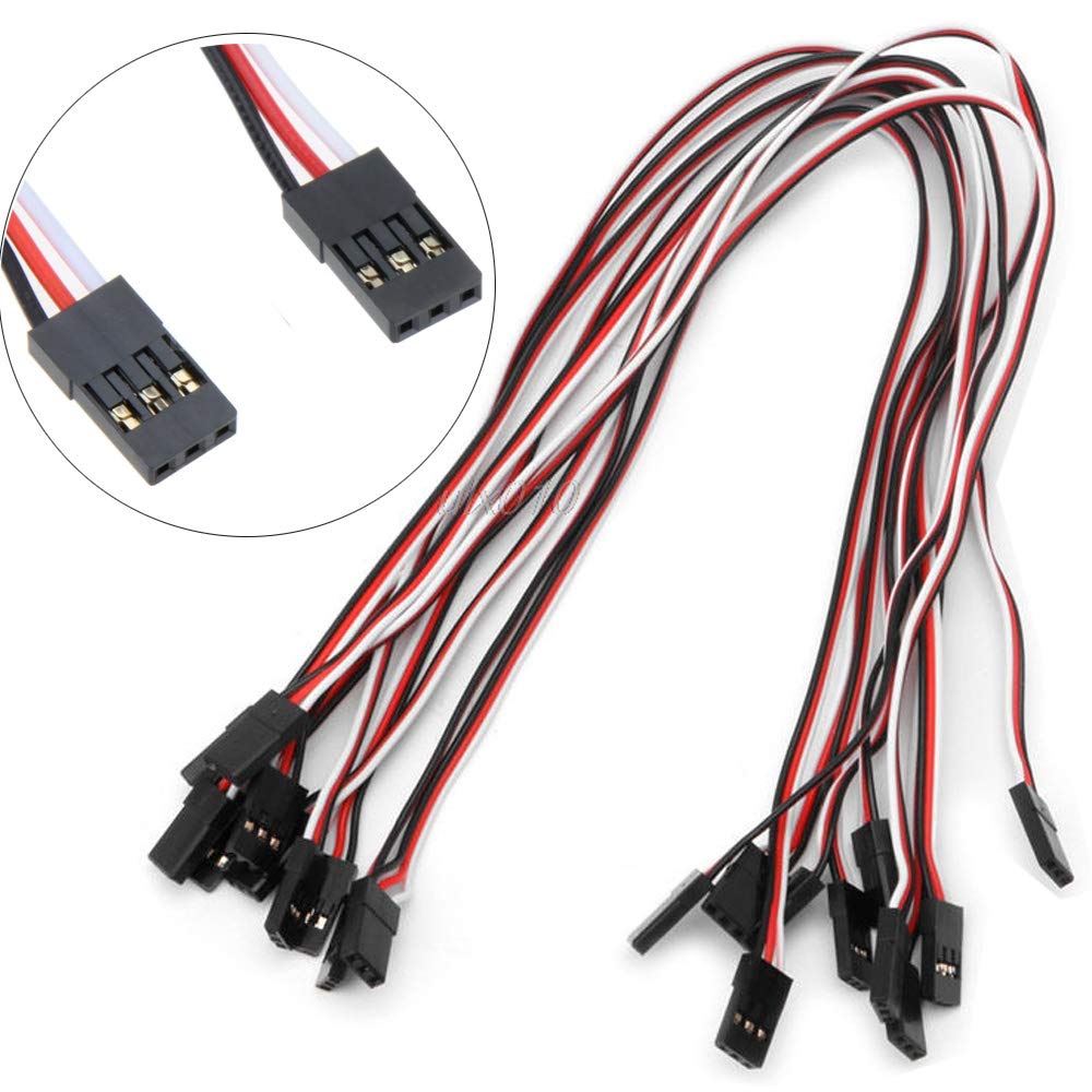 Maihuijia 10pcs 50cm JR Male to Male Servo Cable Extension Cord Lead Futaba Extension Cable (JR Male to Male) - Image 3