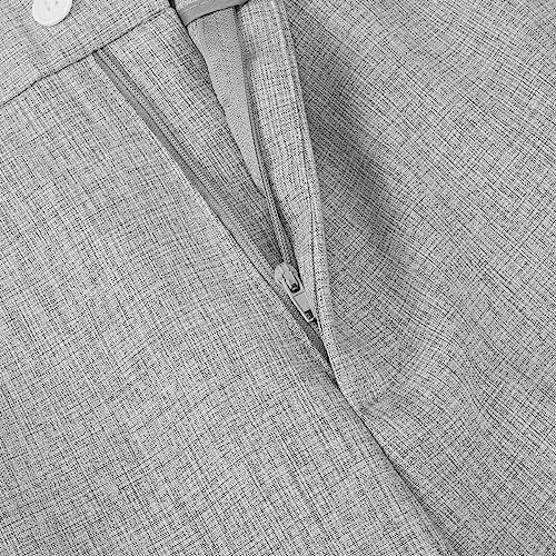 YUNCLOS Women's 2 Piece Business Office Suit Set One Button Short Sleeve Blazer Jacket and Suit Pants 6