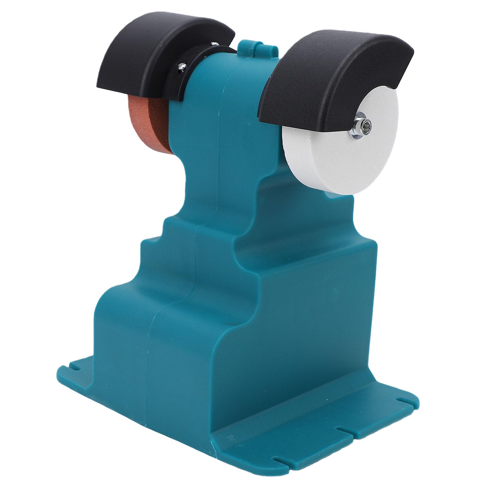 Eujgoov Mini Amoladora de Banco Inalámbrica 200W 7000rpm con 2 Baterías de 4Ah y Herrajes de Montaje para Batería 18V-21V, Esmerilado y Pulido (Enchufe de la UE 100-240V)