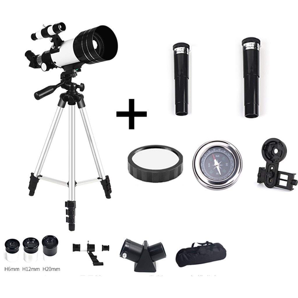 Telescopios de Viaje, telescopios astronómicos Telescopios refractores de Apertura de 70 mm para niños Adultos Principiantes con Bolsa portátil y trípode