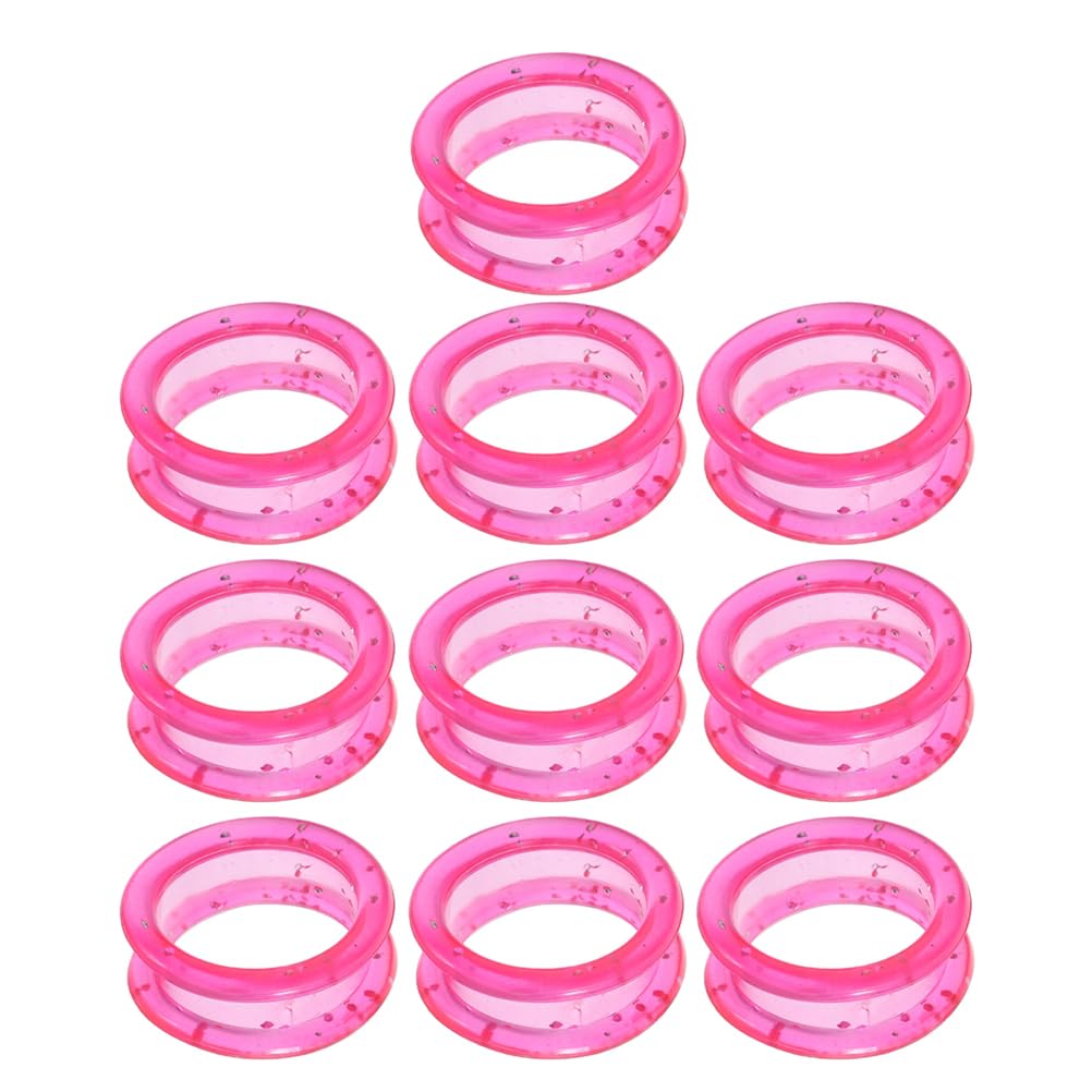 BESPORTBLE 10Pcs Pink Silicone Finger Protector Rings for Pet Grooming Shears Hair Cutting Scissors